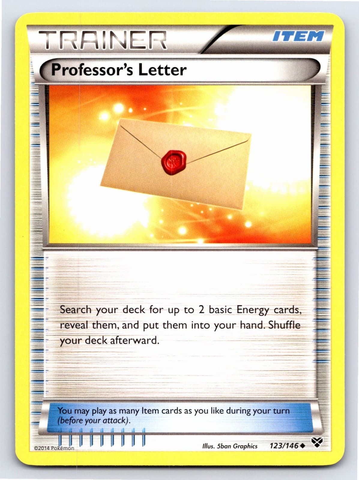 Professor's Letter 123/146 Uncommon XY Base Set Pokemon LP