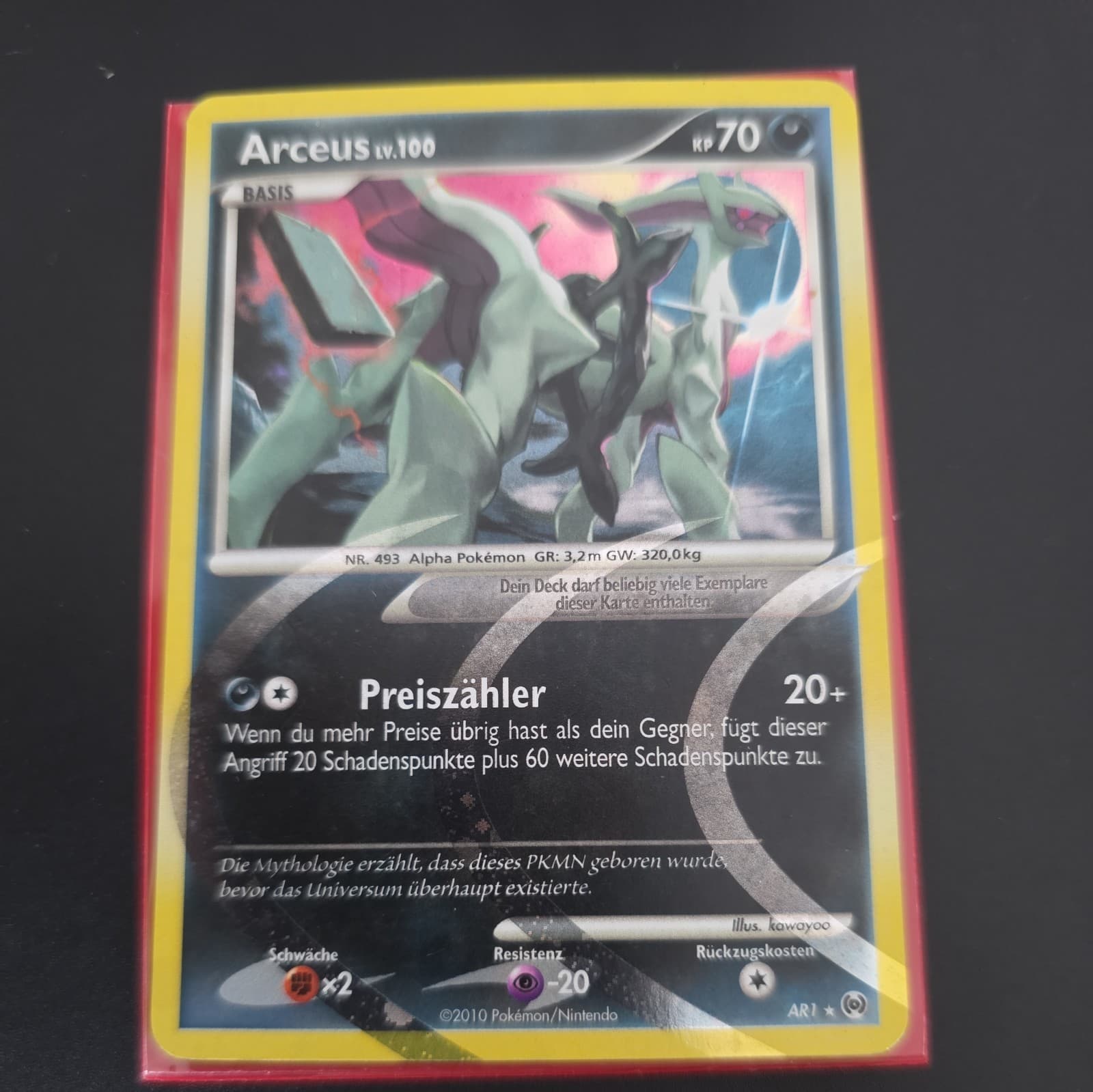 Arceus LV. 100 Holo Pokemon Karte Deutsch AR1 Arceus LP