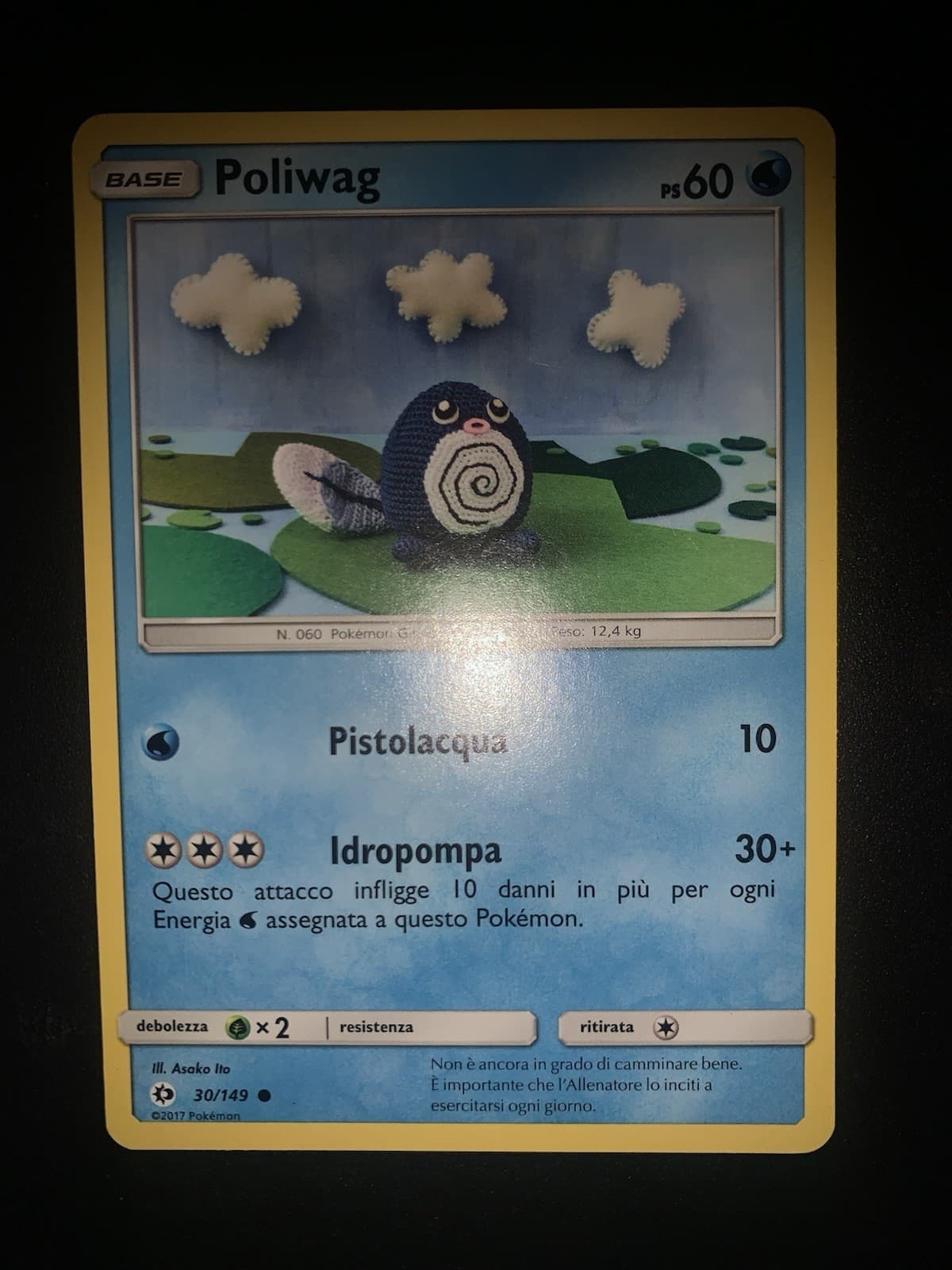 Carta Pokémon Poliwag 30/149 Ita Italiano  Sole E Luna