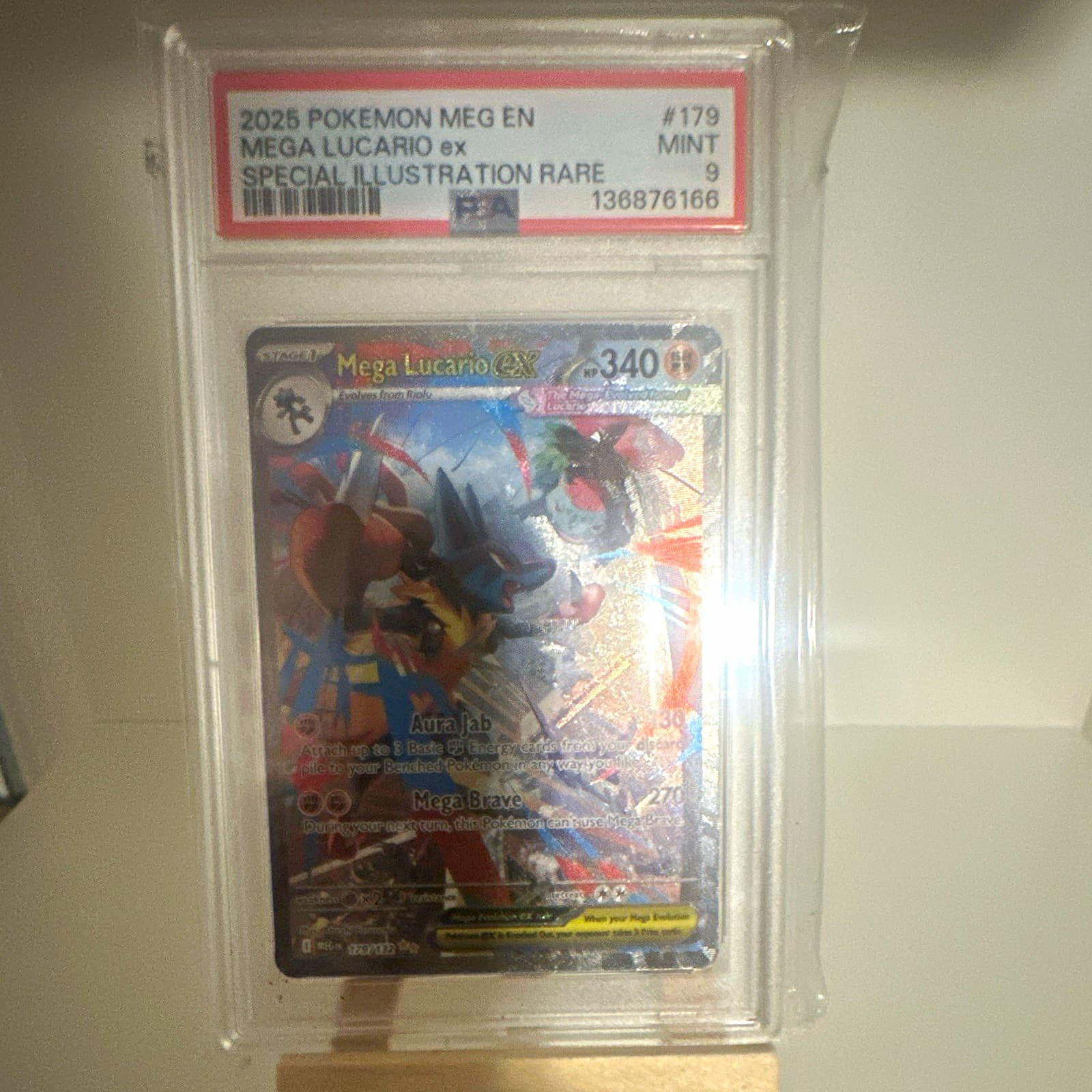 Pokemon Mega Lucario ex 179/132 Me01 Mega Evolution SIR Holo ENG PSA 9 2025