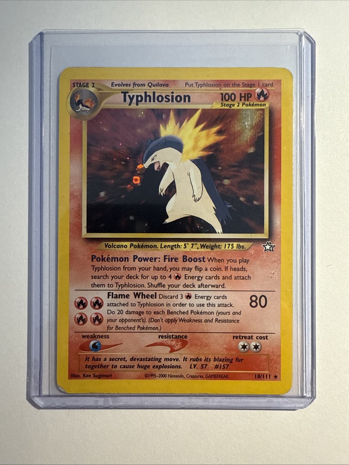Typhlosion 18/111 Neo Genesis Holo Rare Pokémon Moderately Played MP