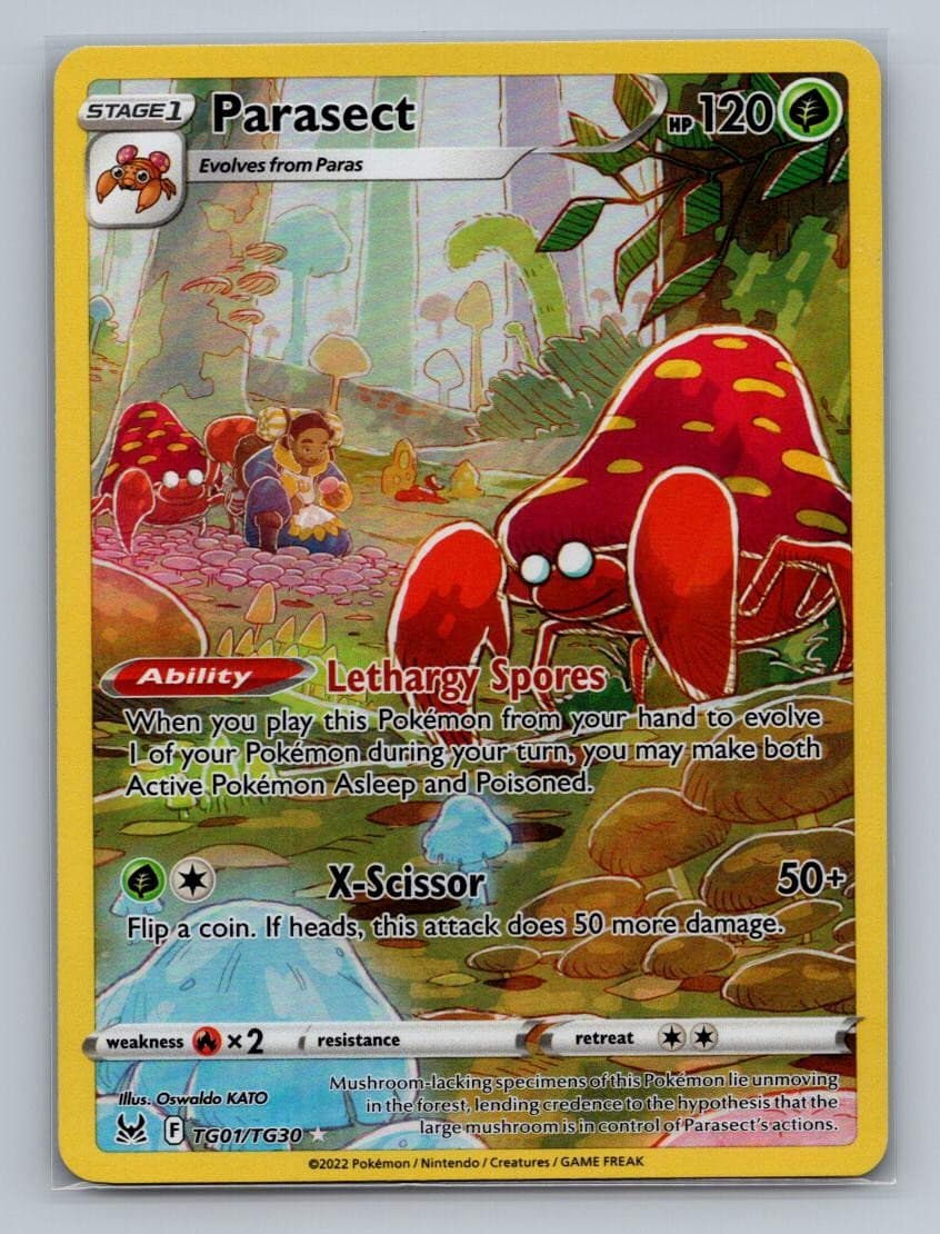 PARASECT TG01/TG30 HOLO TG LOST ORIGIN TRAINER GALLERY POKEMON NM