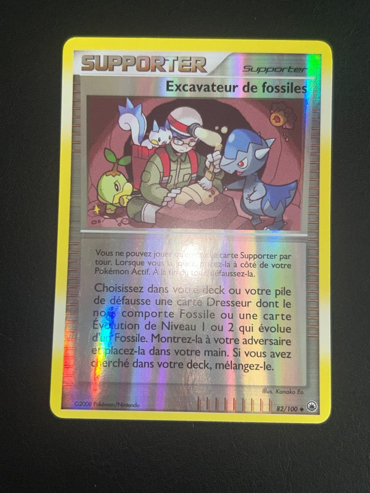 Carte Pokemon  Excavateur de Fossile 82/100 Diamant et Perle Aube Majestueuse