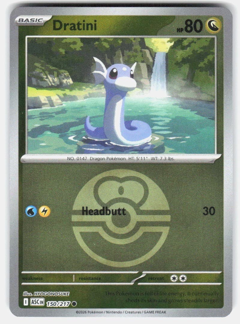 Pokemon Dratini (Love Ball) ME: Ascended Heroes #150/217 NM