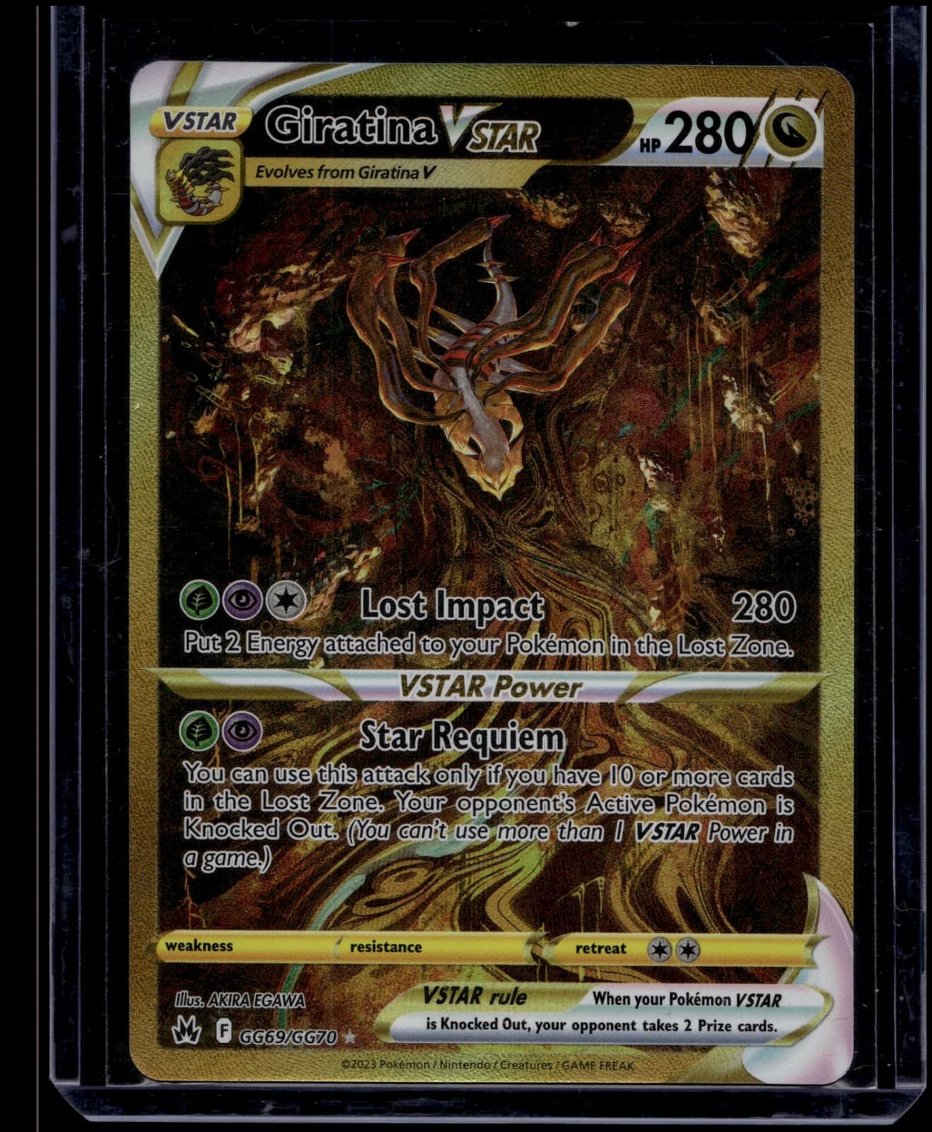 Pokemon TCG Giratina Vstar GG69/GG70 Crown Zenith Galarian Gallery Secret NM