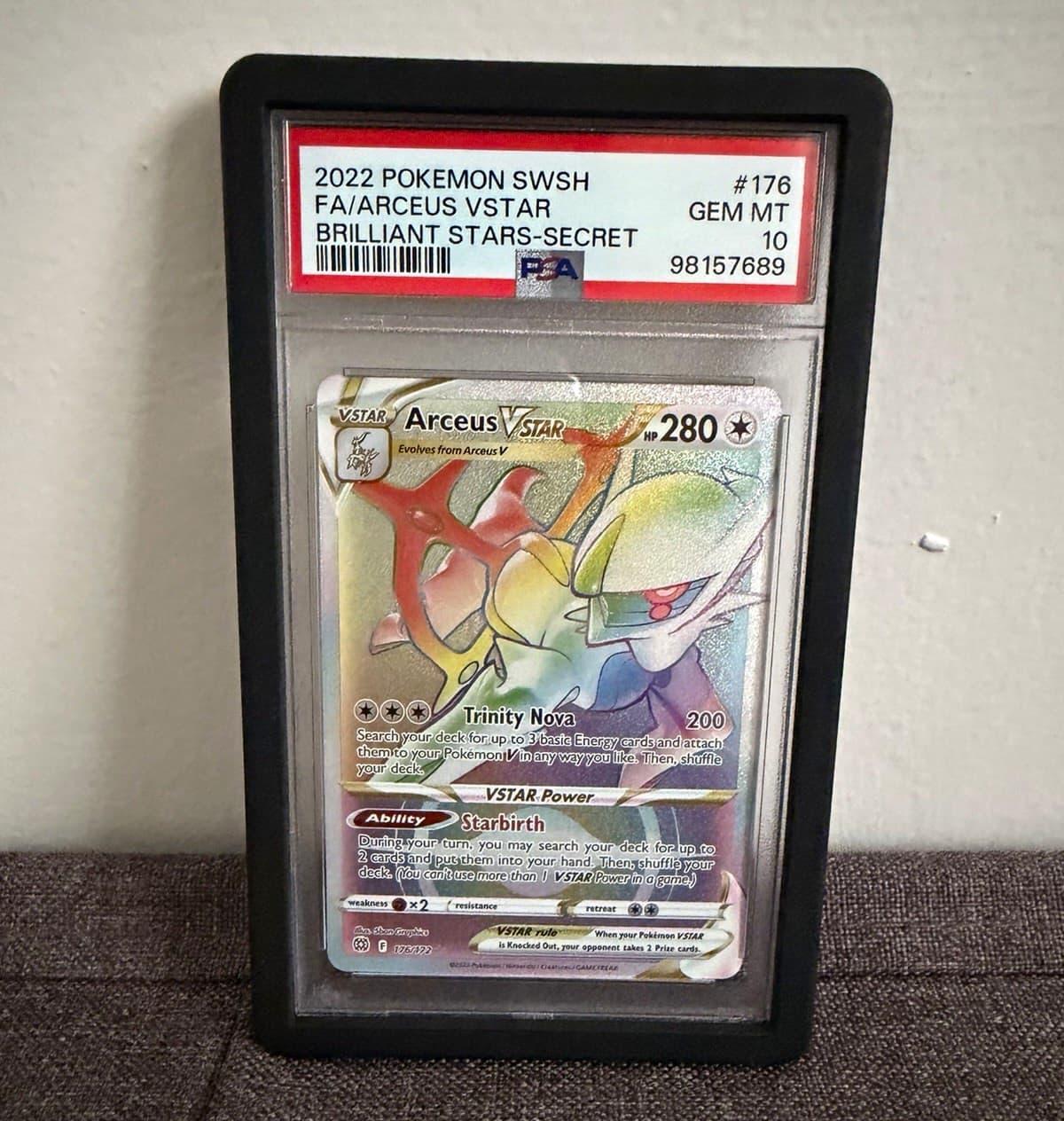 Pokemon Arceus VSTAR 176/172 Brilliant Stars Secret Rare Full Art Holo PSA 10