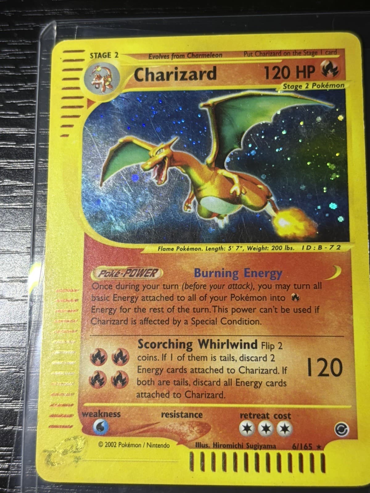 Charizard 6/165 Holo Expedition Base Set 2002 Rare Pokémon heavily played OBO