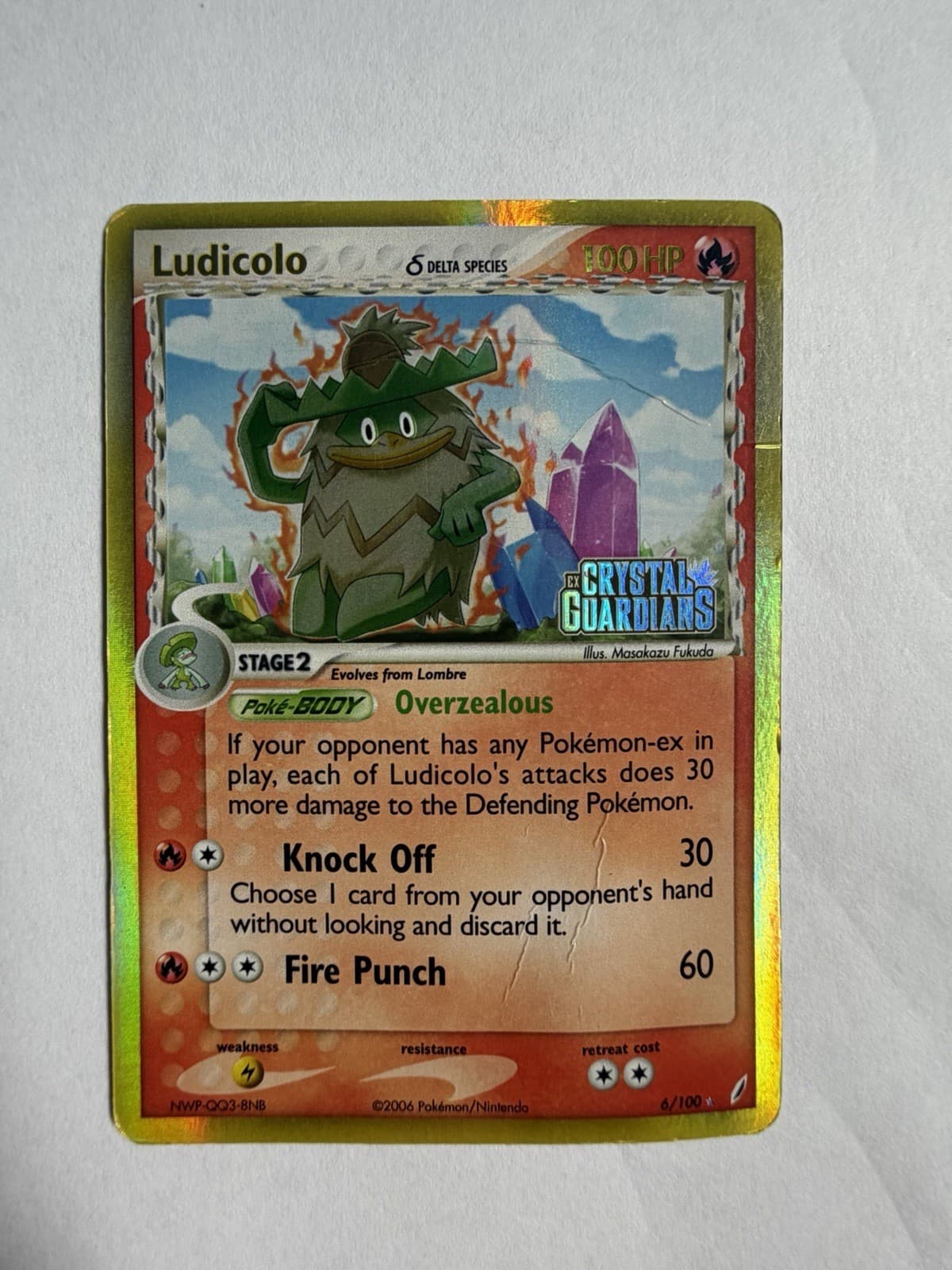 Ludicolo (Delta Species) 6/100 EX Crystal Guardians Holo