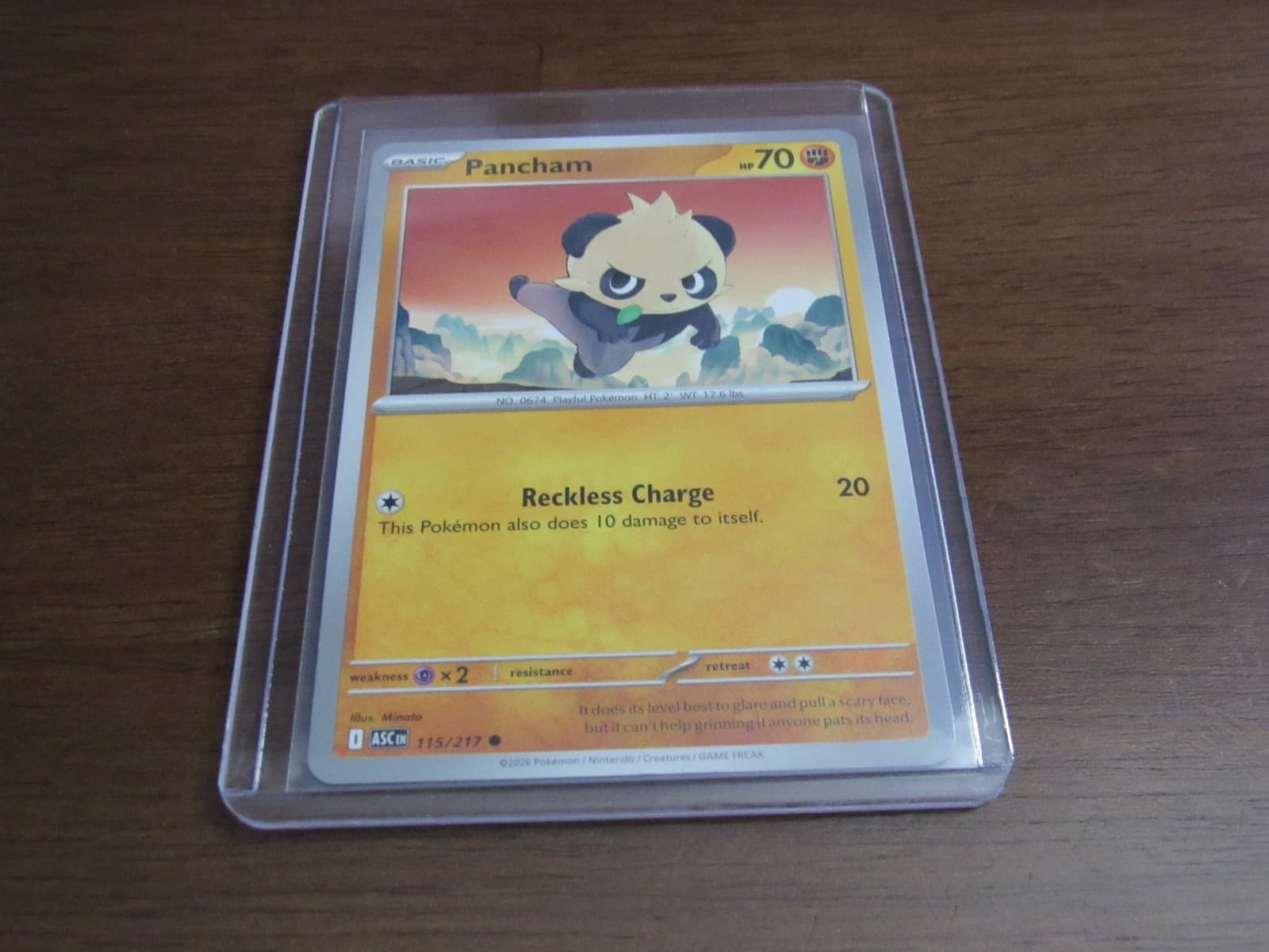 Pancham 115/217 Common Ascended Heroes Pokemon Near Mint