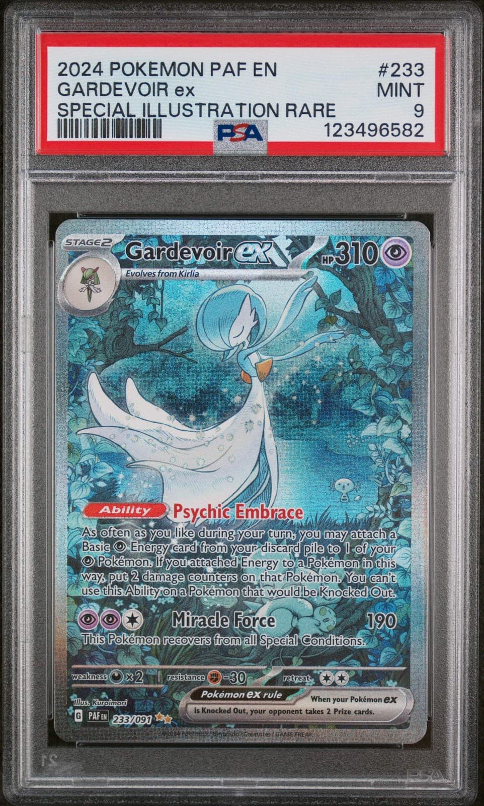 Pokemon Gardevoir EX Special Illustration Rare Paldean Fates 233/091 PSA 9