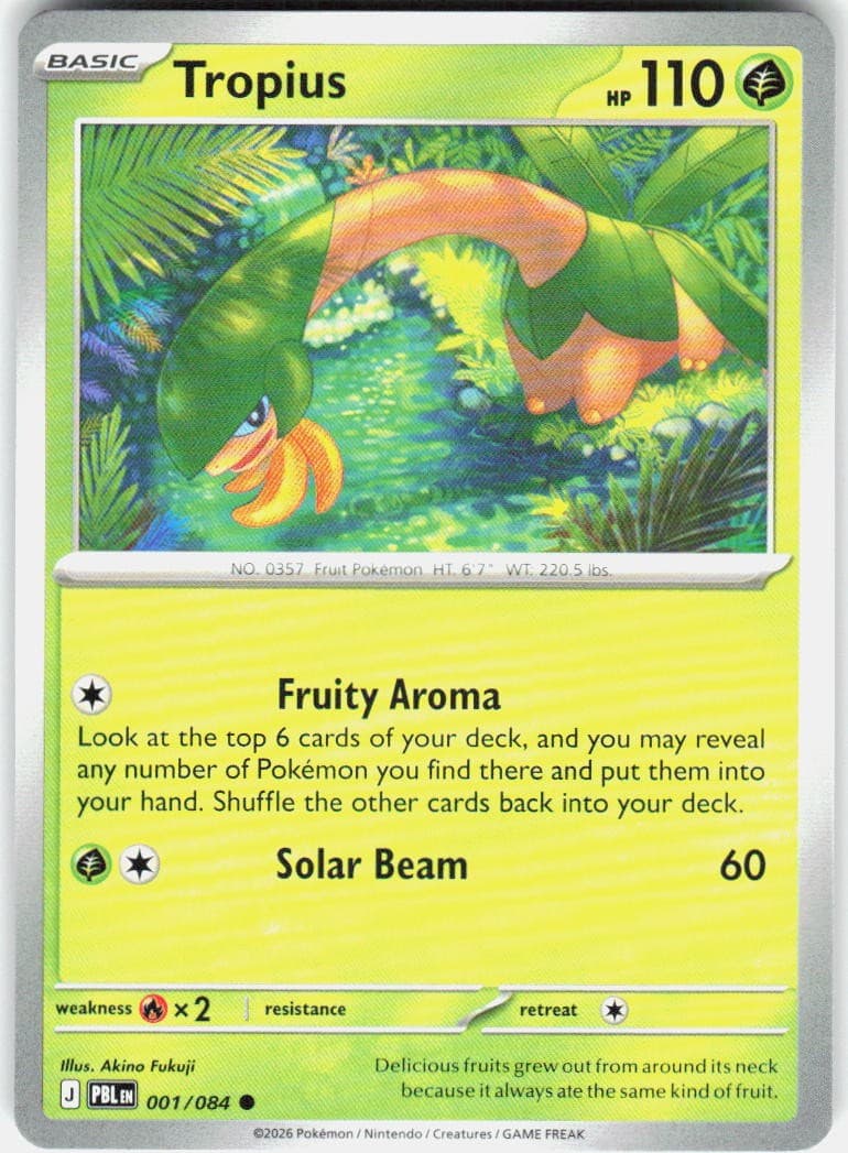 Pokemon Pitch Black Tropius 001/084] NM 1-14