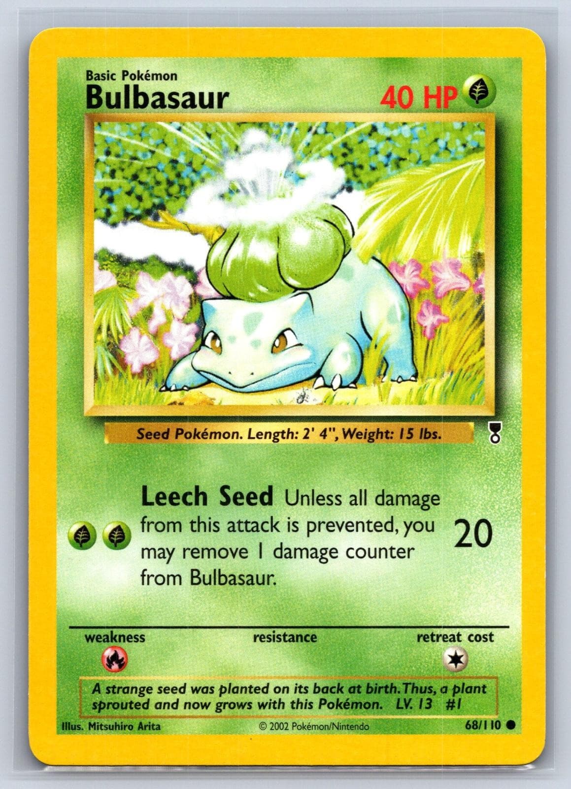 Bulbasaur 68/110 Common Legendary Collection Pokemon Near Mint