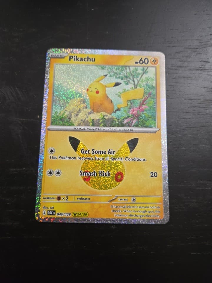 Pikachu 46/128 (24/30) Pokemon 30th Celebration Holo