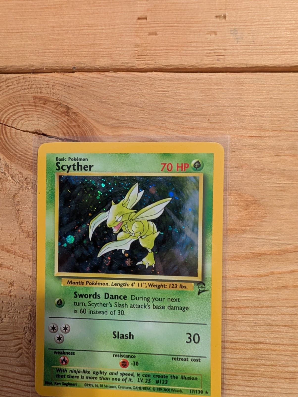 2000 Pokemon Base Set 2 Scyther 17/130 Holo Rare WOTC NM