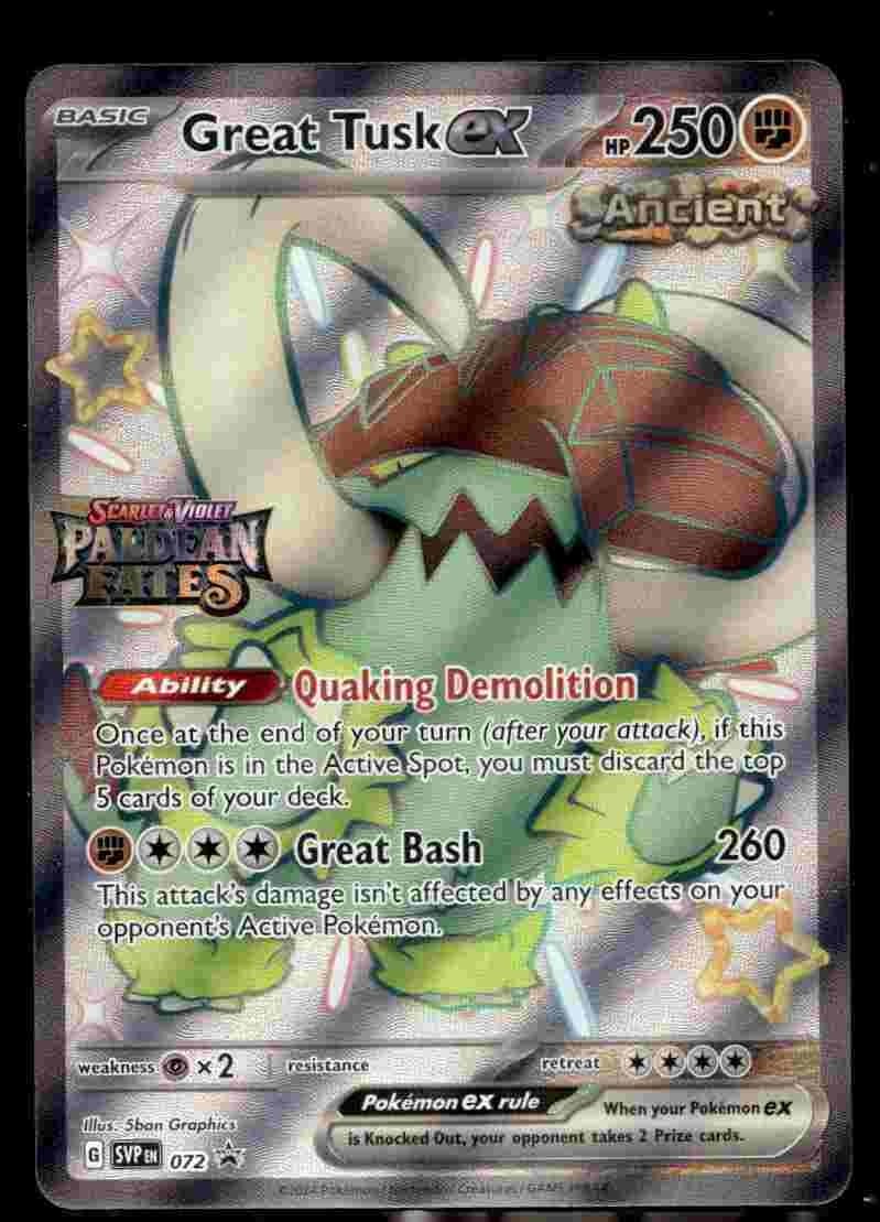 Great Tusk ex 072 Holo Promo Scarlet & Violet Promo Pokemon Near Mint