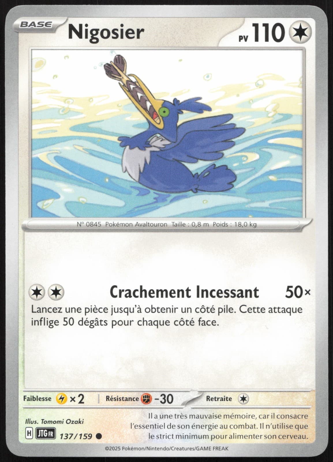 Carte Pokémon Nigosier 137/159 Aventures Ensemble Français