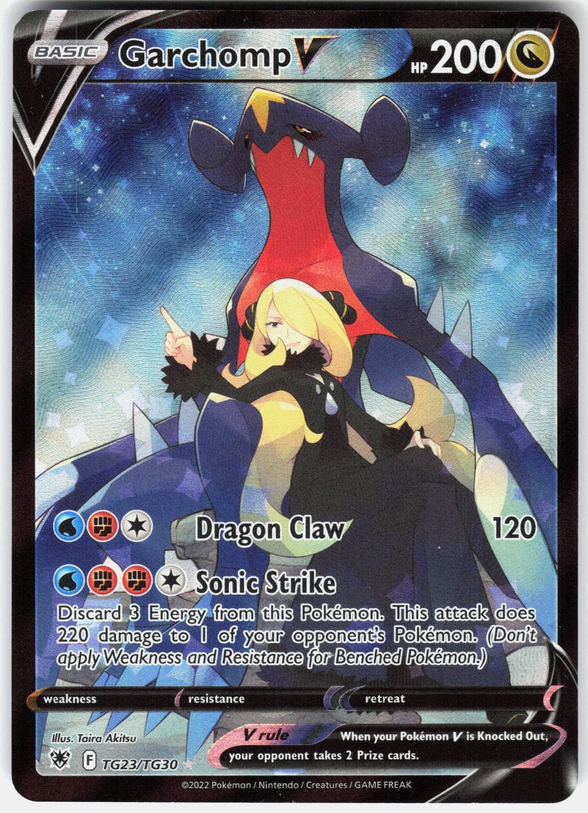 Pokemon Garchomp V TG23/TG30 Holo Astral Radiance Trainer Gallery Pokemon NM