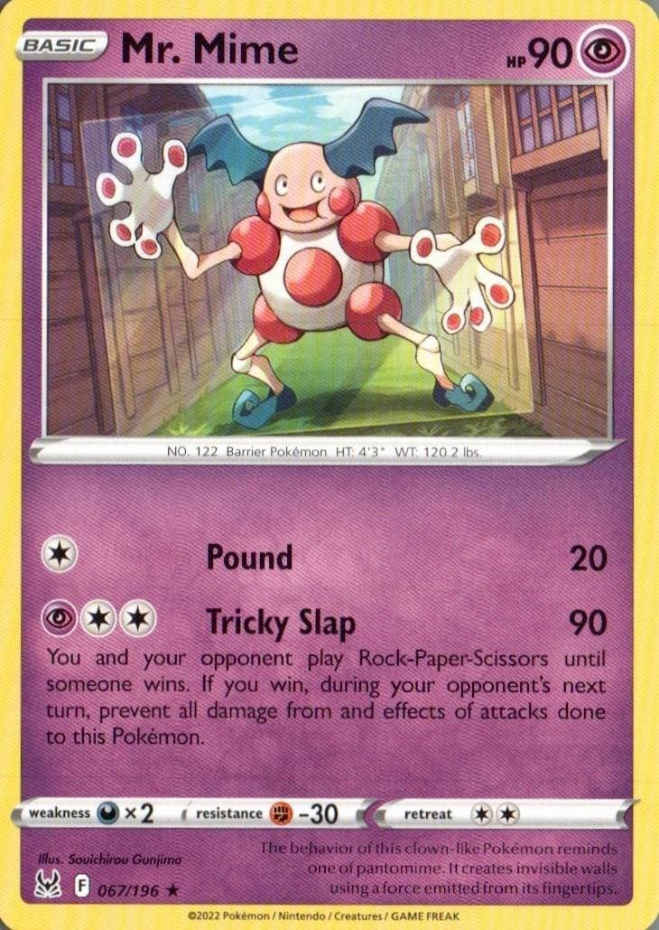 Mr. Mime SWSH11: Lost Origin - 067/196 Pokemon Card NM