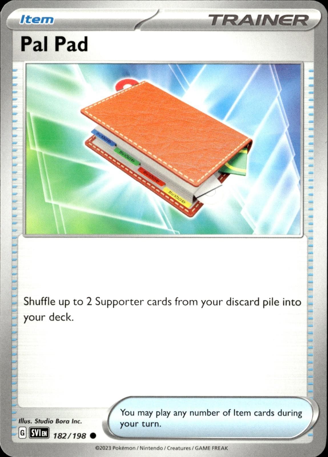 Pal Pad 182/198 Common Scarlet & Violet Pokemon Near Mint