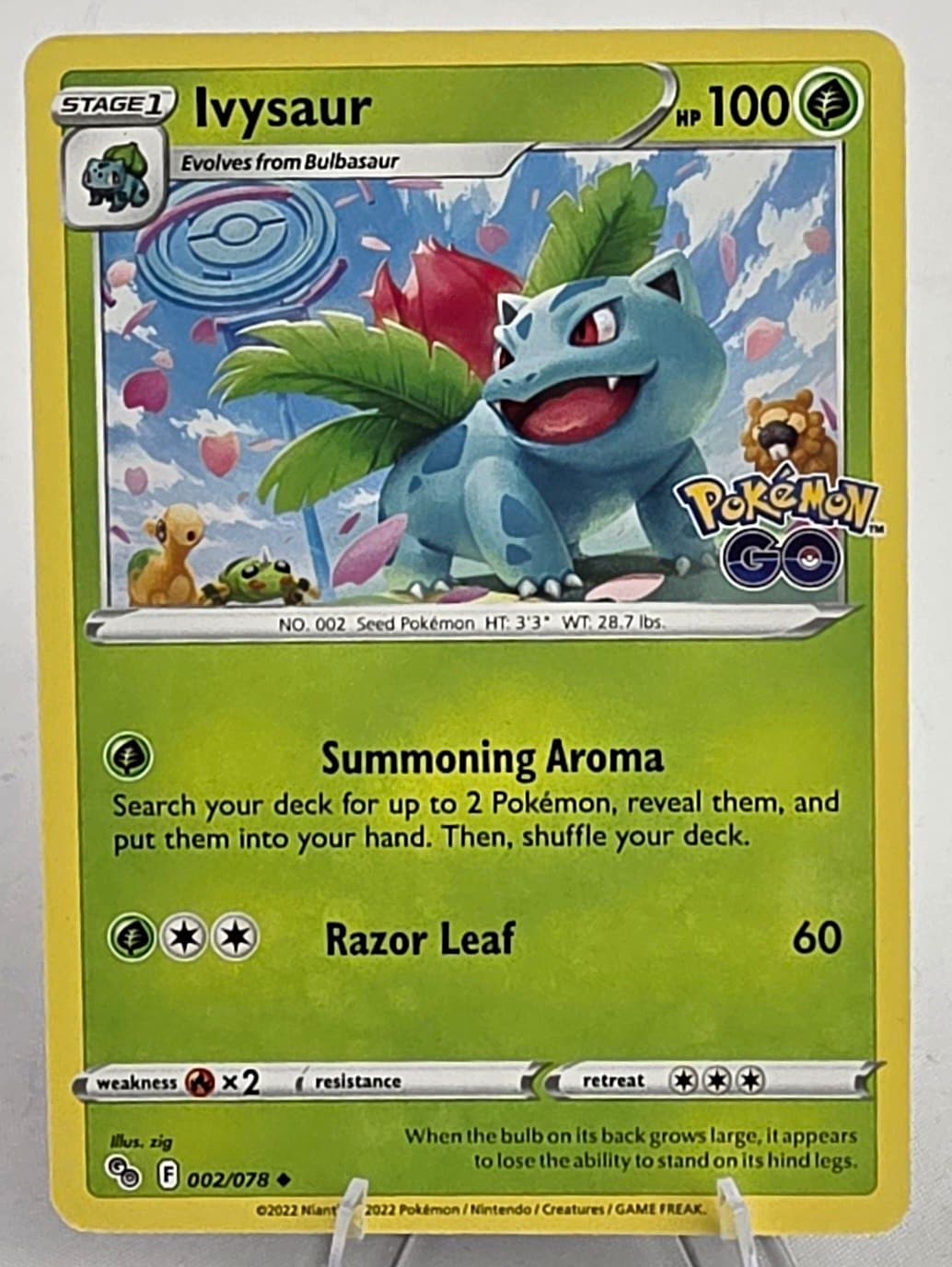 Pokemon TCG Ivysaur 002/078 Pokemon GO ENG 2022