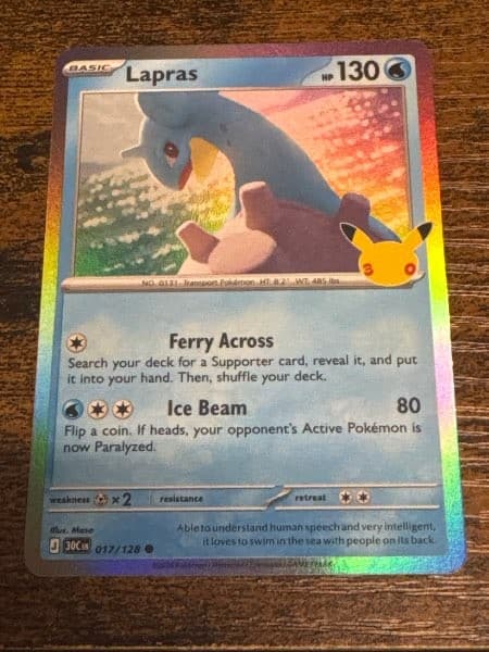 Lapras 017/128 30th Anniversary Celebration Holo NM Pokemon TCG