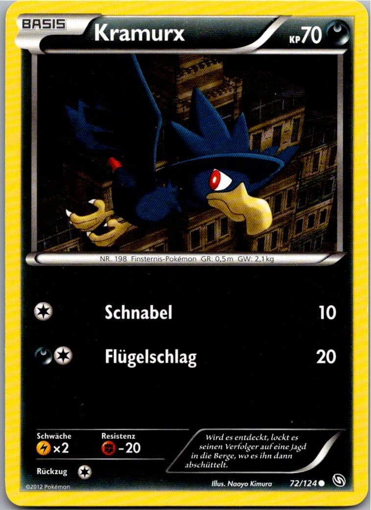 Pokemon Kramurx 72/124 Hoheit der Drachen Deutsch