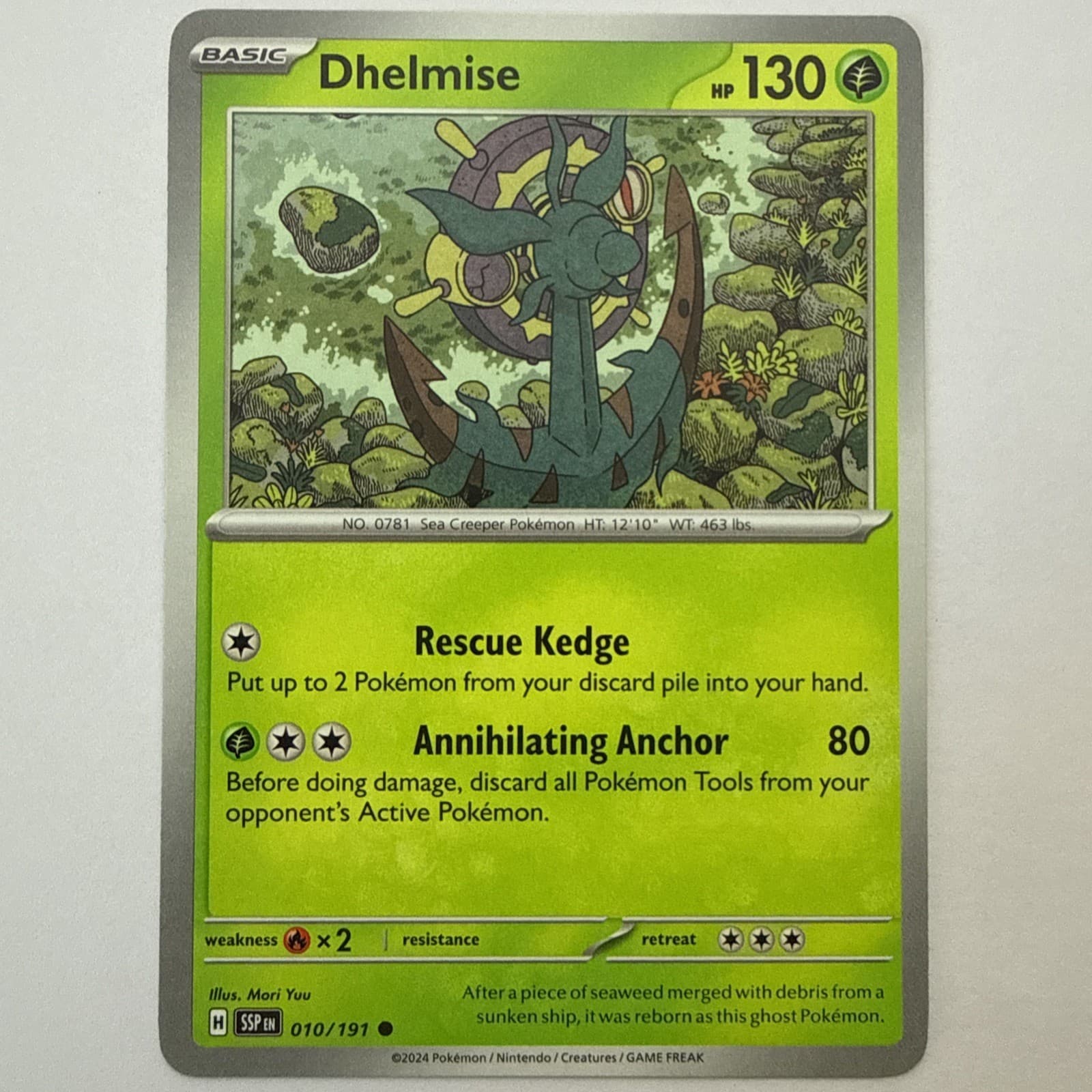 2024 Pokémon Surging Sparks - Dhelmise No. 10/191