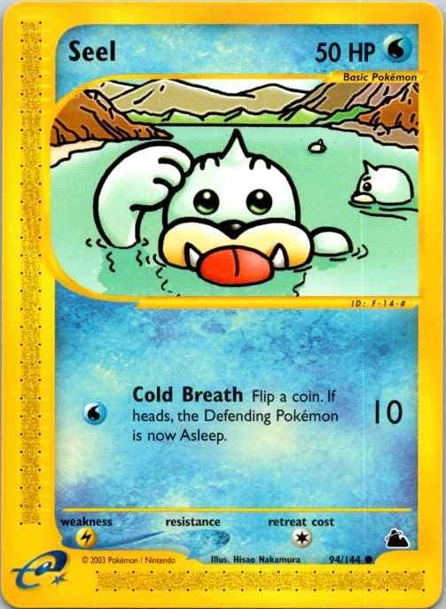 Seel 94/144 Common Skyridge Pokemon Near Mint