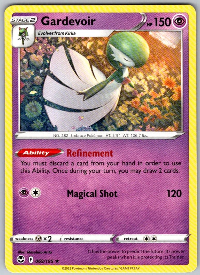 Gardevoir 069/195 Rare Silver Tempest Pokemon Lightly Played