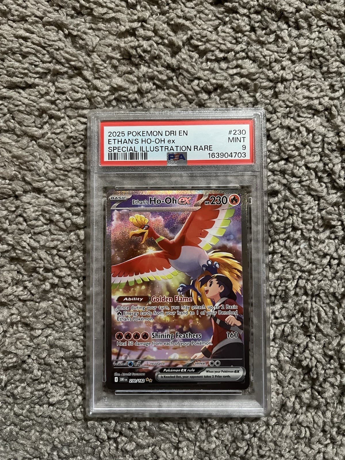 Pokemon 2025 Ethan's Ho-Oh ex 230/182 Sv10 Destined Rivals SIR Holo PSA 9