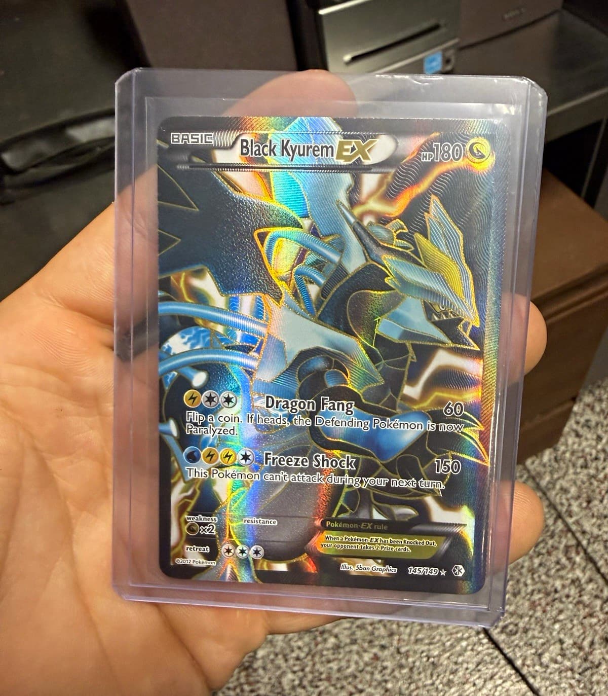Pokemon Company Black Kyurem EX 145/149 Full Art Holo Boundaries Crossed NM/MINT