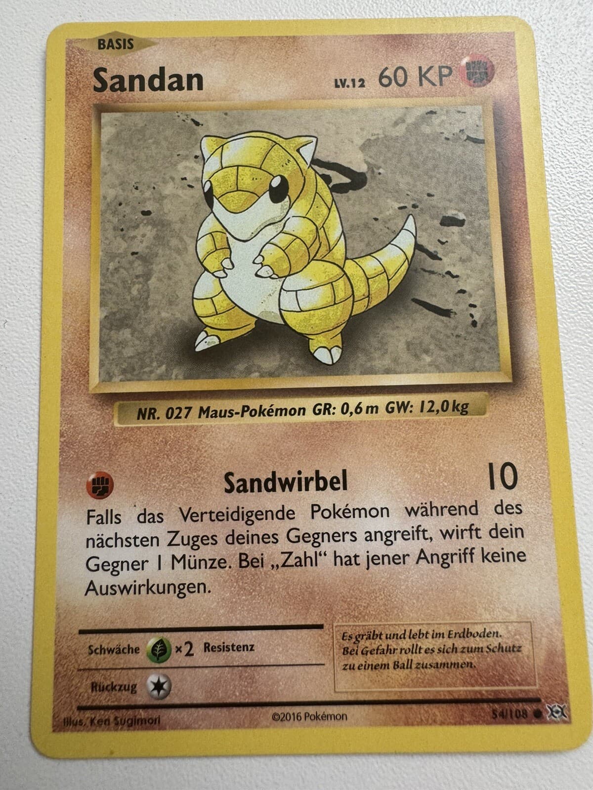 Pokemon Karte Sandan Evolution 54/108 Deutsch