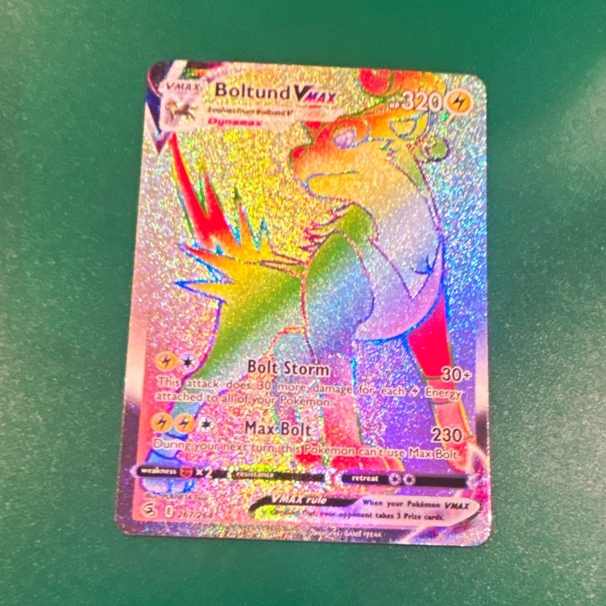 The Pokémon Company Boltund VMAX 267/264 Fusion Strike Secret Rare Holo EN