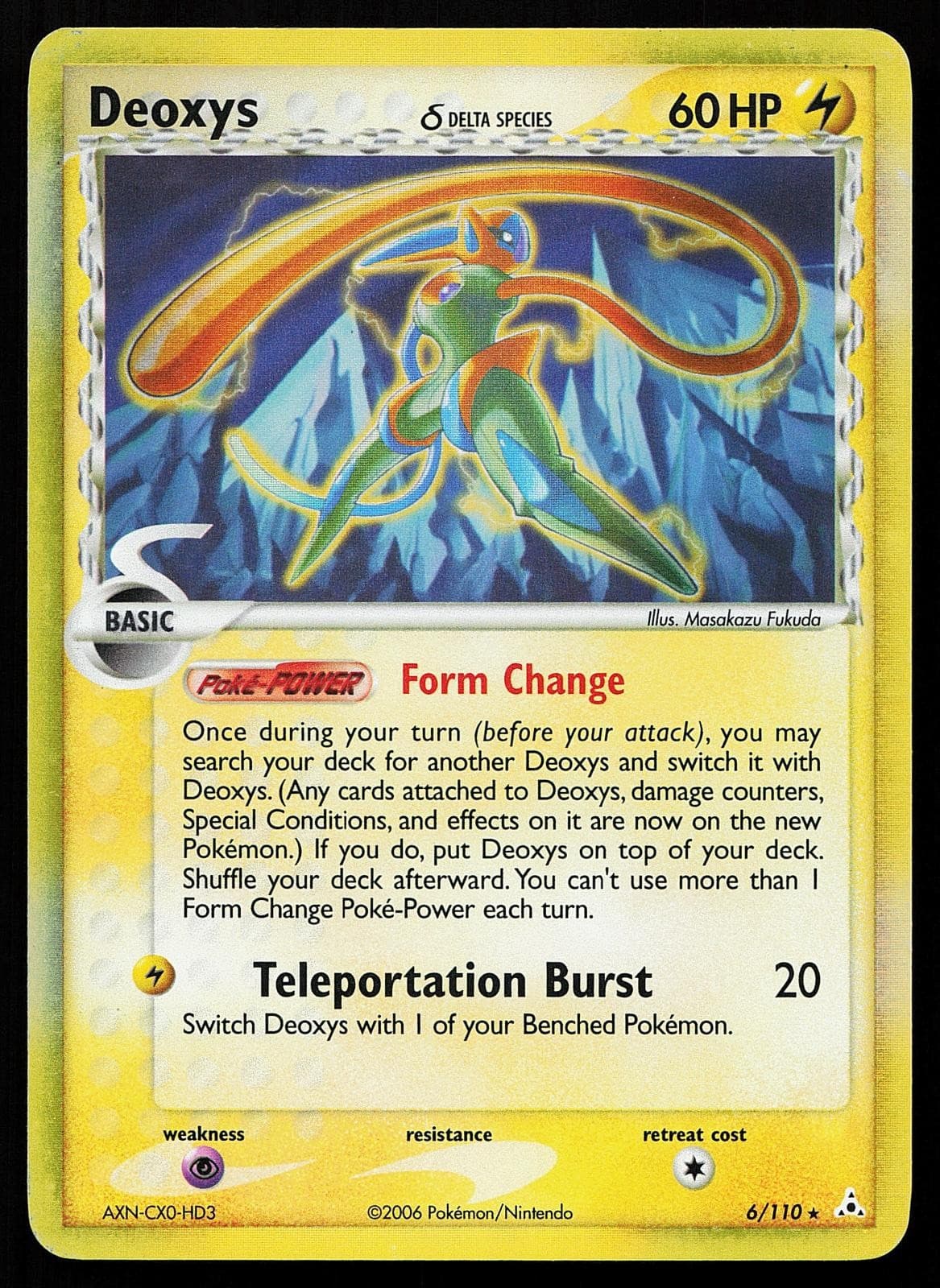 Deoxys 6/110 Holo Rare Holon Phantoms Pokemon Card