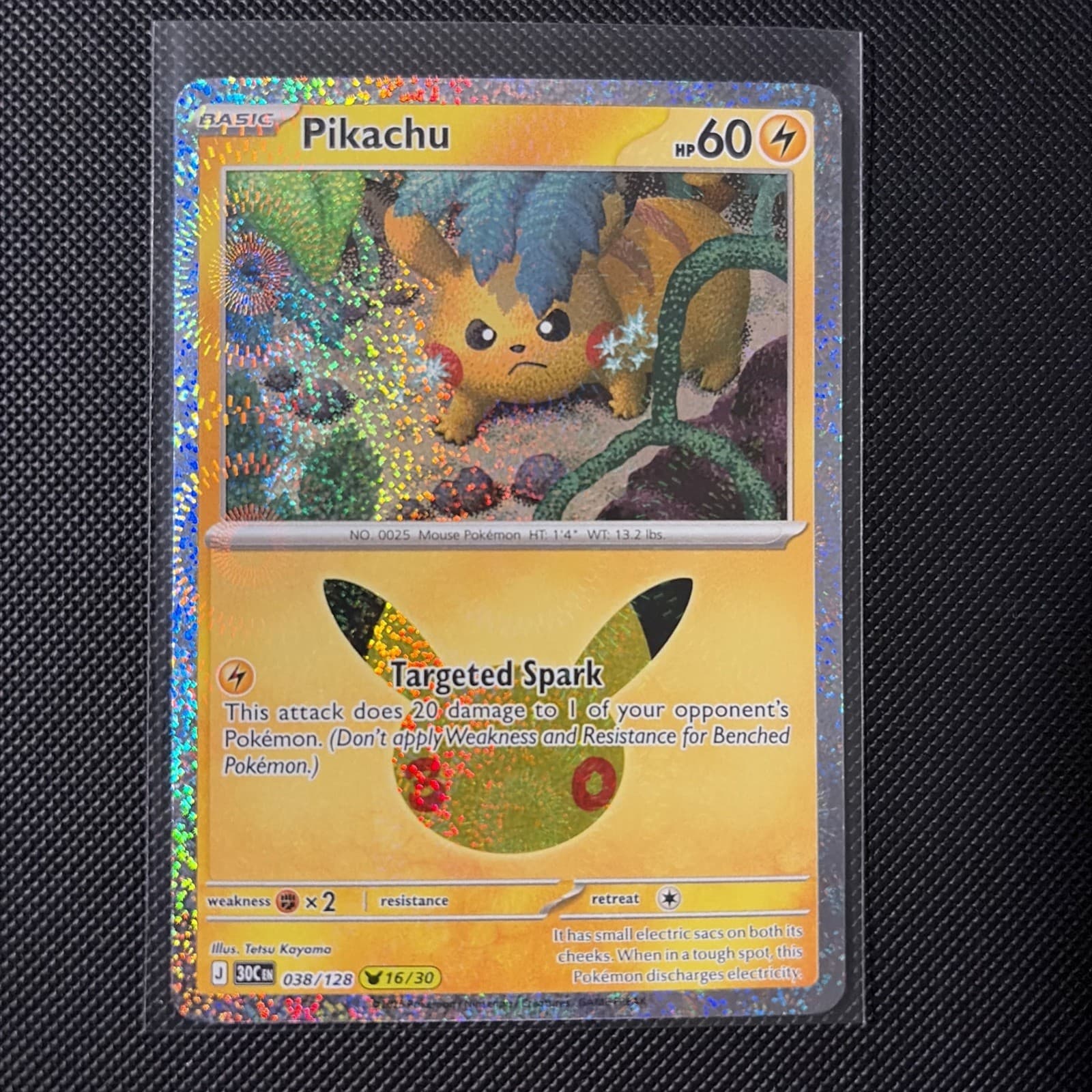 Pikachu 38/128 16/30 Pokemon 30th Celebration