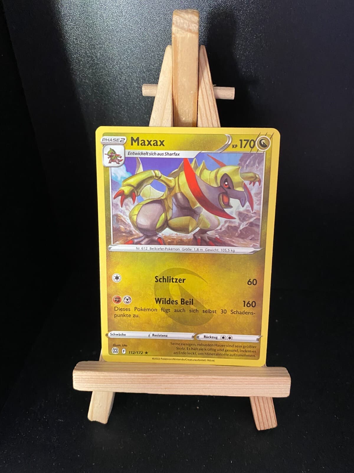 Maxax 112/172 Rare Pokemon Karte TCG aus Strahlende Sterne