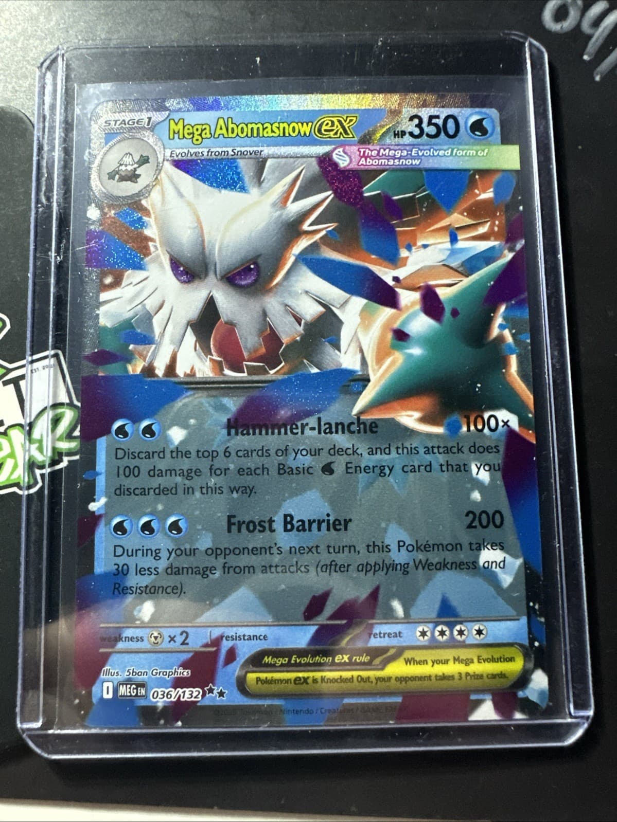 Mega Abomasnow ex 36/132, Mega Evolution, Double Rare Holo, Pokemon TCG, NM