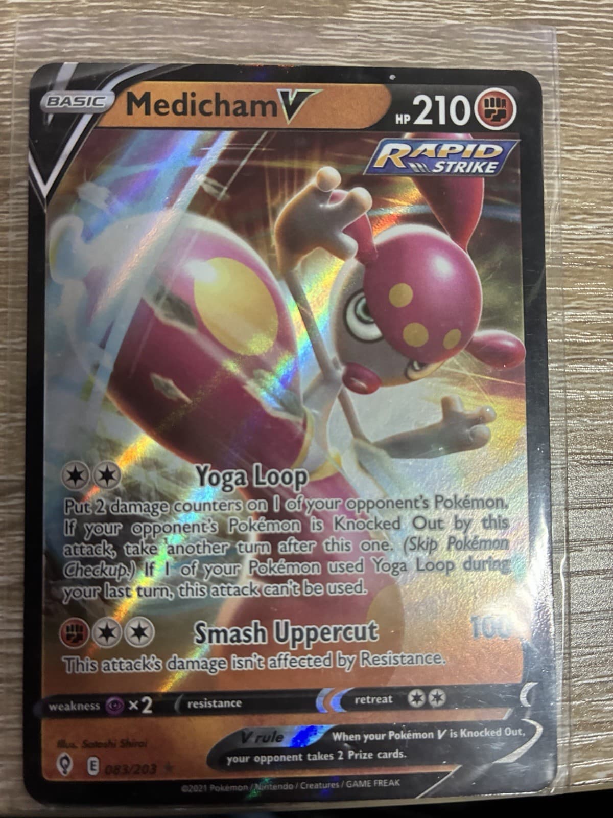 2021 POKEMON SWORD & SHIELD MEDICHAM V #83 EVOLVING SKIES