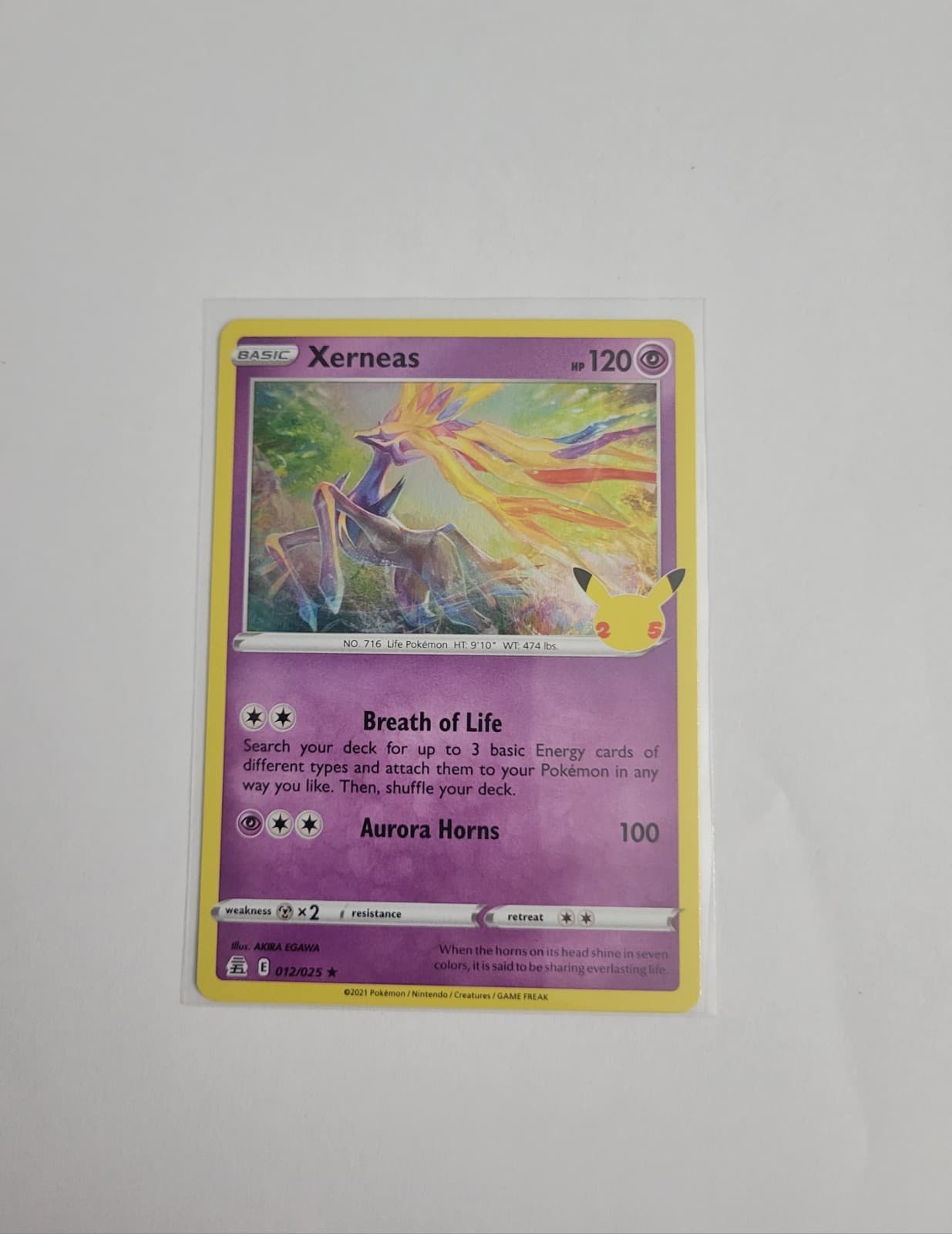 Pokemon 12/25 Xerneas NM 25th Anniversary Celebrations -
