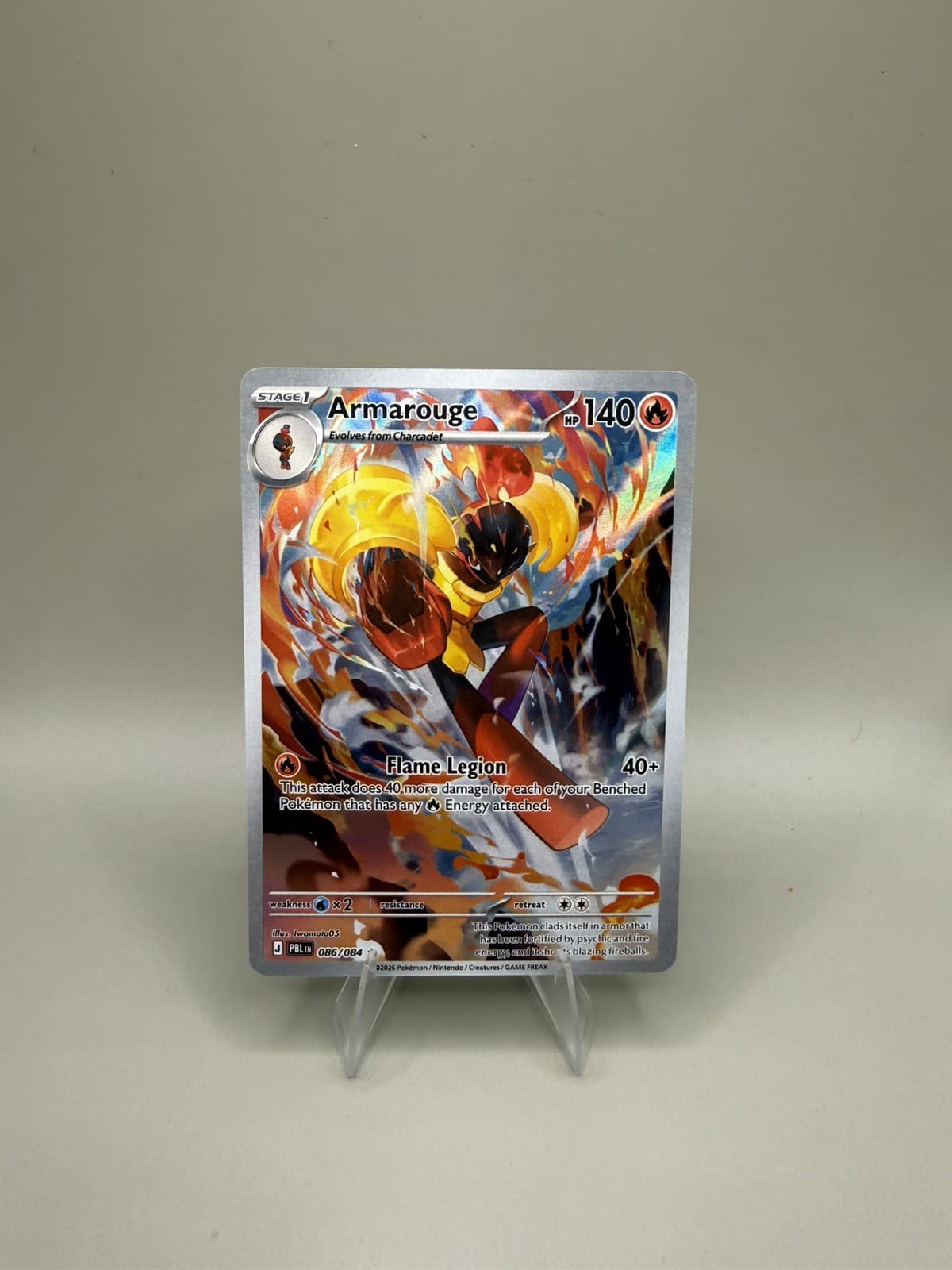Pokémon TCG Armarouge Pitch Black Illustration Rare 86/84 Full Art Holo NM