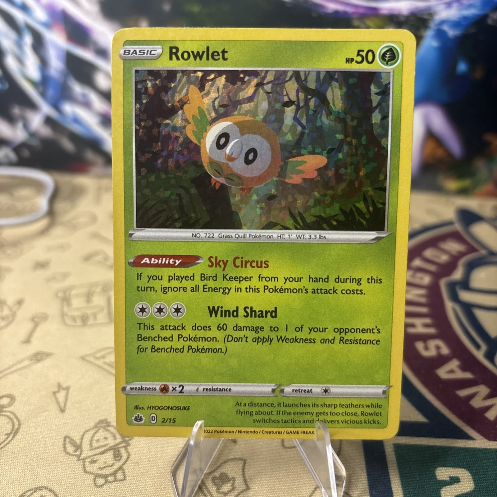 Pokémon TCG Rowlet McDonald's Promos 2022 2/15 Holo Rare