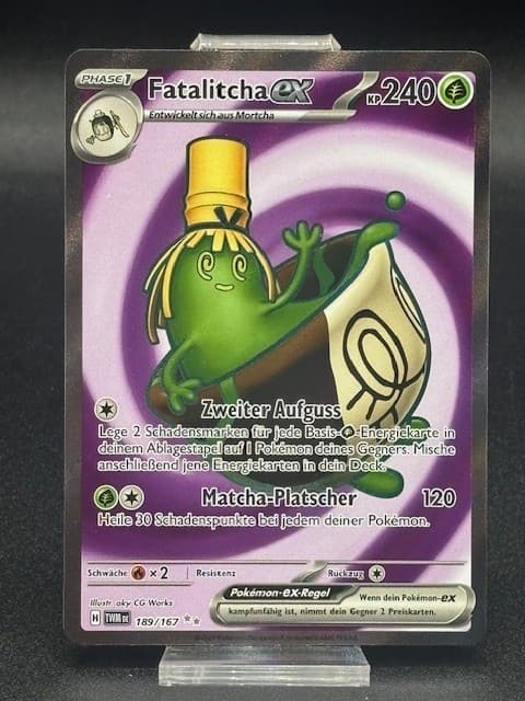 Fatalitcha EX TCG Pokemon Karte 189/167 Deutsch Maskerade im Zwielicht