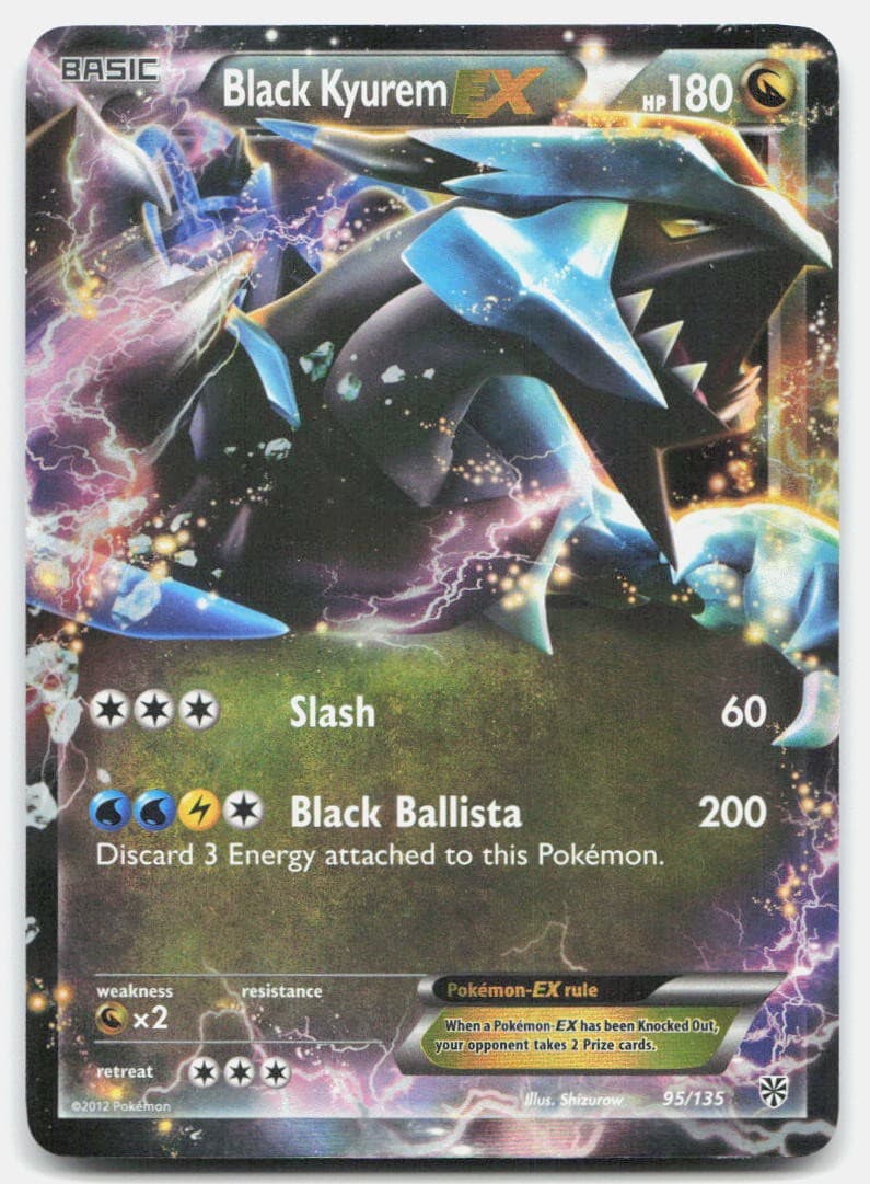 Plasma Storm Black Kyurem EX 95/135 Lightly Played Holo Pokemon UR Tcg Card