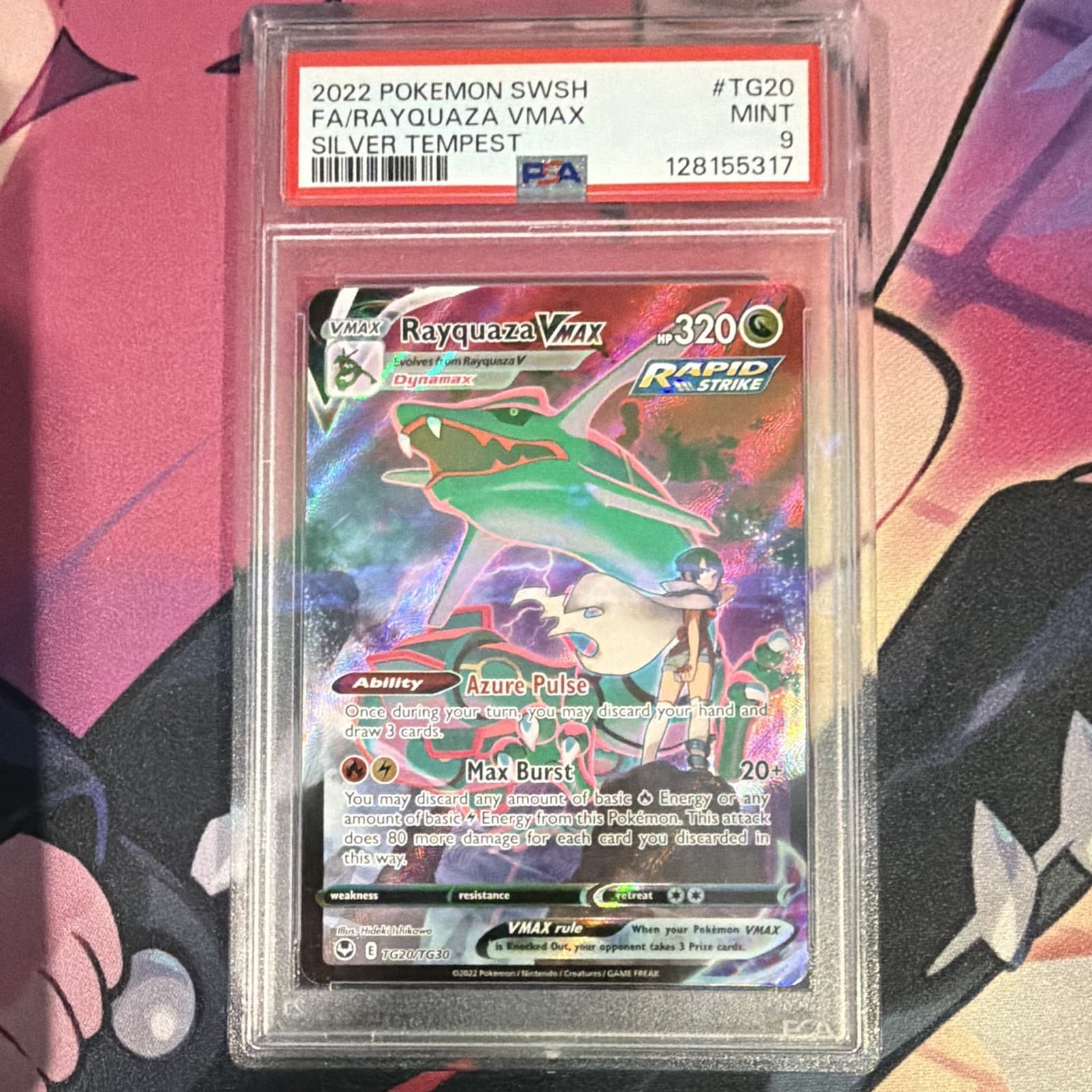 Pokemon Rayquaza VMAX TG20/TG30 Silver Tempest TG Full Art Holo ENG PSA 9