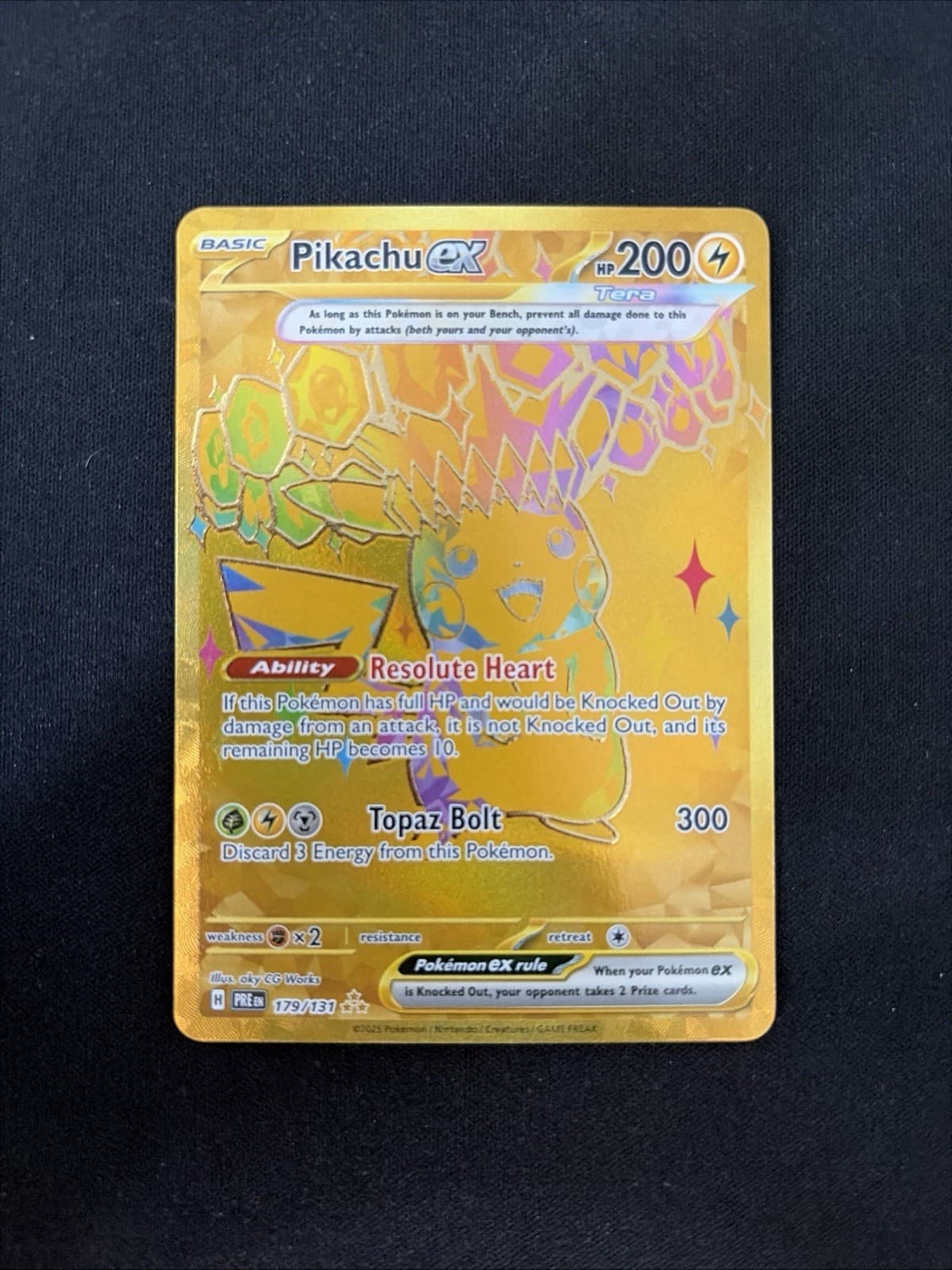 Pokemon TCG Pikachu ex 179/131 SV Prismatic Evolutions Hyper Rare Holo