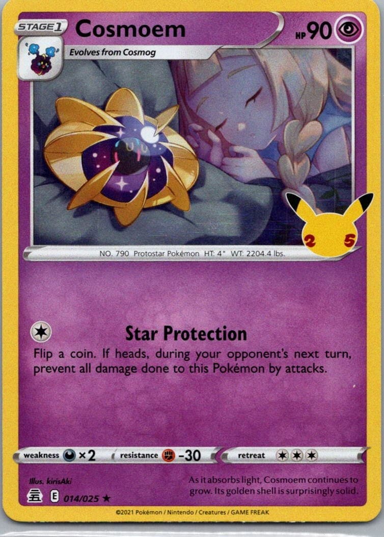 Pokemon TCG Cosmoem 14/25 Celebrations Holo LP