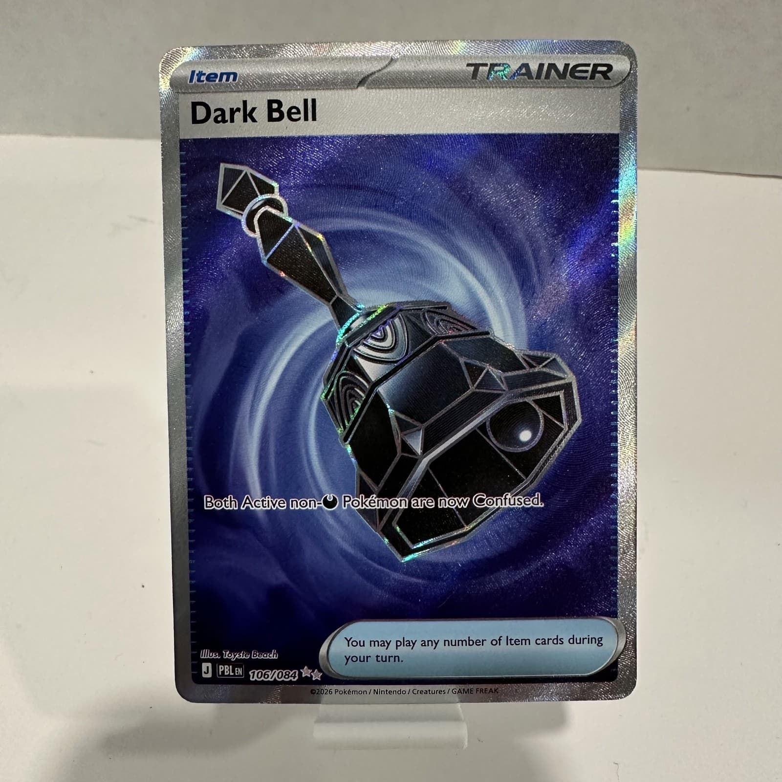 2026 Pokemon Dark Bell 106/084 Pitch Black PBL Ultra Rare Holo Trainer NM