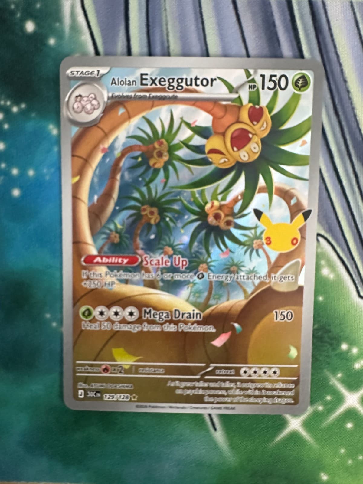 Pokemon Alolan Exeggutor - 129/128 - ME: 30th Celebration (30C)