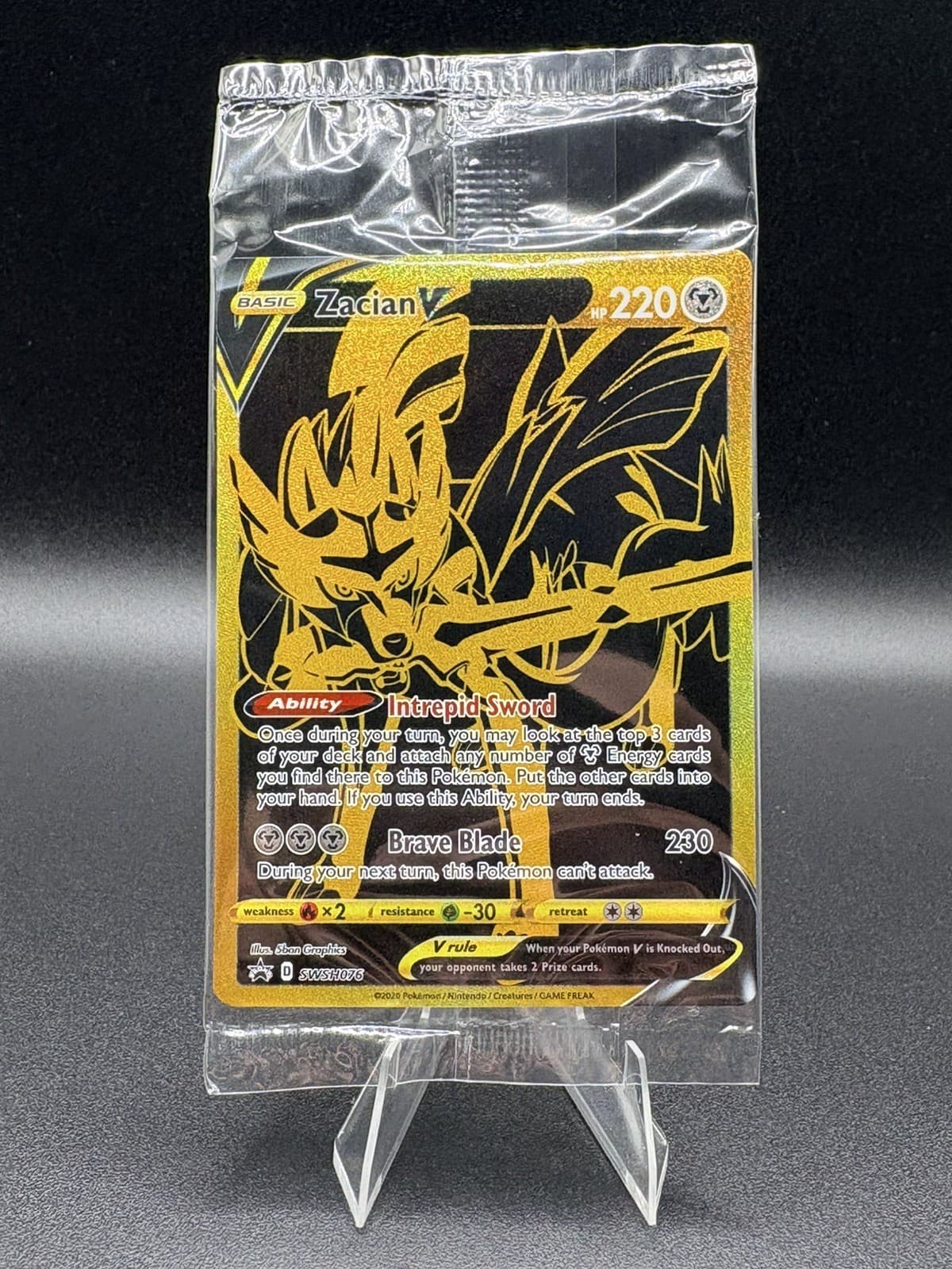 2019-2023 Pokemon SWSH Black Star Promos Zacian V #SWSH076💥SEALED💥