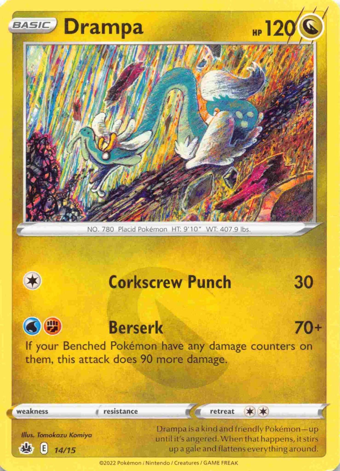 Pokemon TCG McDonald's Promos 2022 Drampa - Rare - 14/15 - Moderately Played